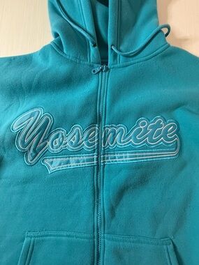 Yosemite Teal Zip-Up Hoodie - Women